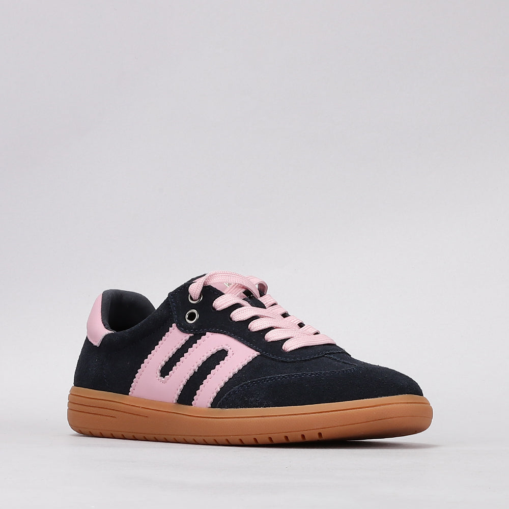 Juno - Navy Suede/Baby Pink