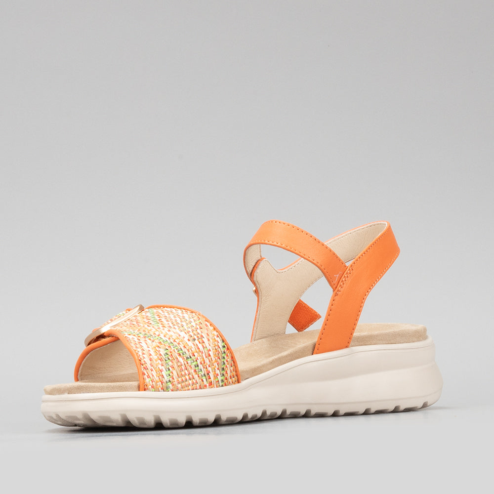 Pond - Orange/Leather Rafia