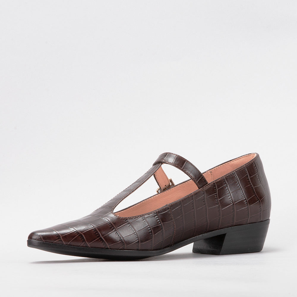Carys - Espresso Croc - Naked Arches