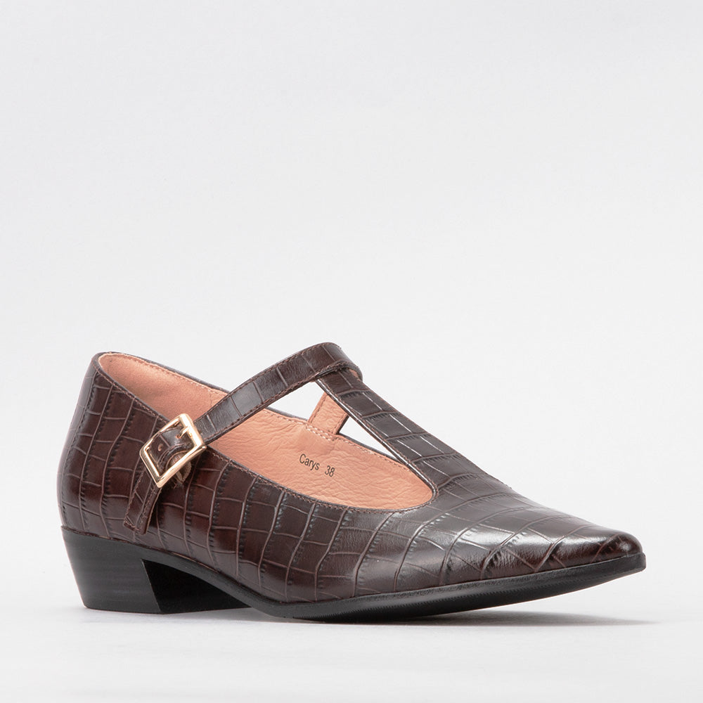 Carys - Espresso Croc - Naked Arches