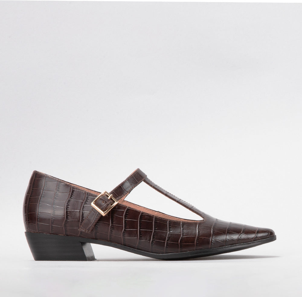 Carys - Espresso Croc - Naked Arches