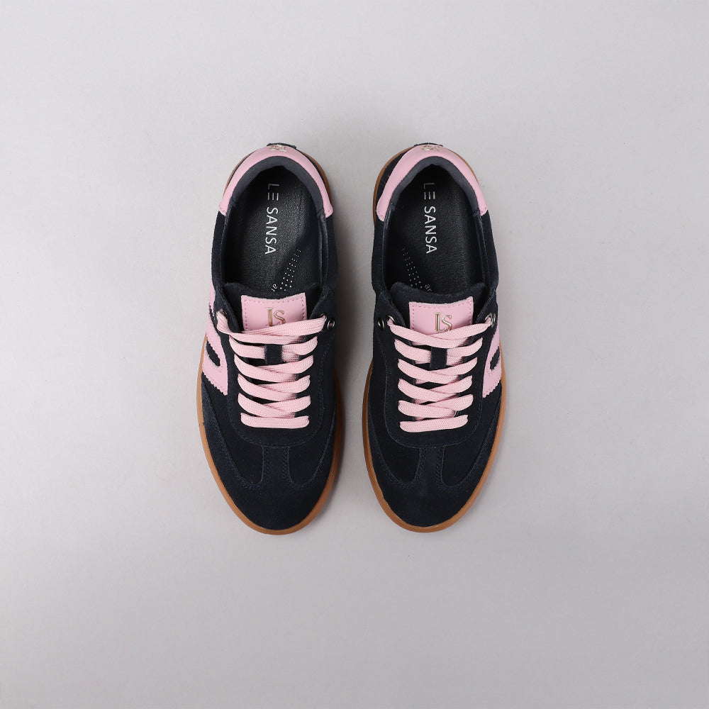 Juno - Navy Suede/Baby Pink - LE SANSA