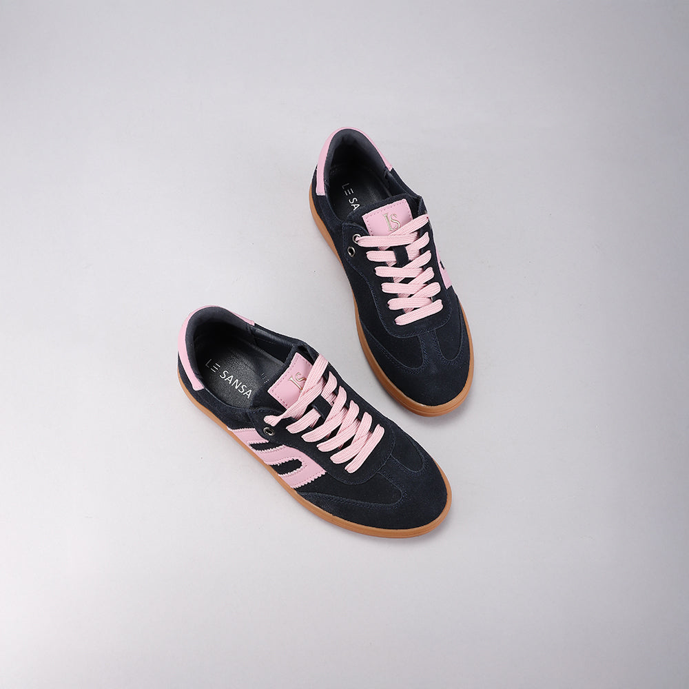 Juno - Navy Suede/Baby Pink - LE SANSA