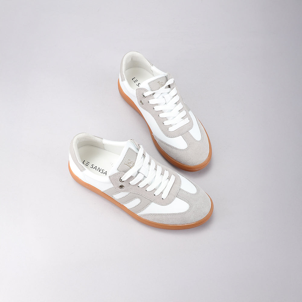 Juno - White Suede/Lt Grey - LE SANSA
