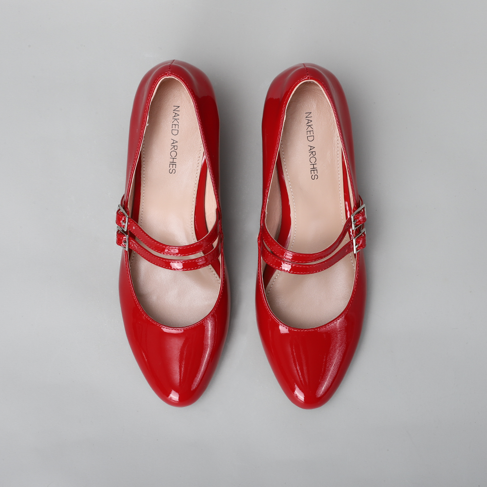 Cider - Crimson Red Patent - Naked Arches