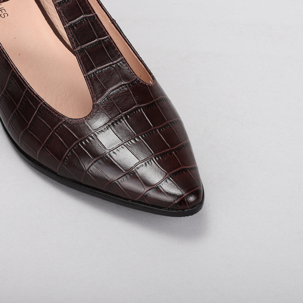 Carys - Espresso Croc - Naked Arches
