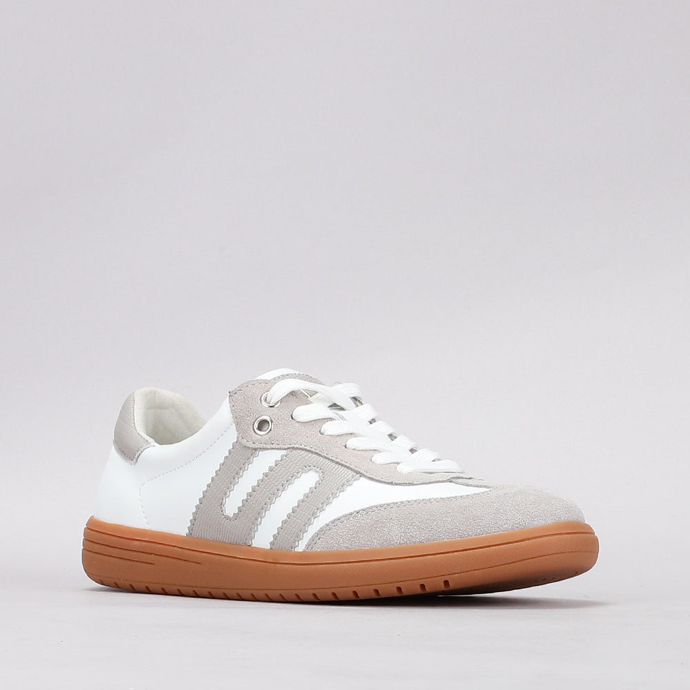 Juno - White Suede/Lt Grey