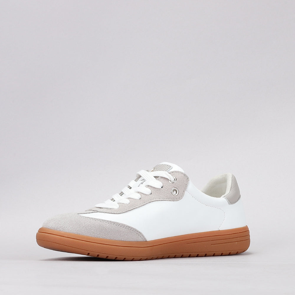 Juno - White Suede/Lt Grey - LE SANSA