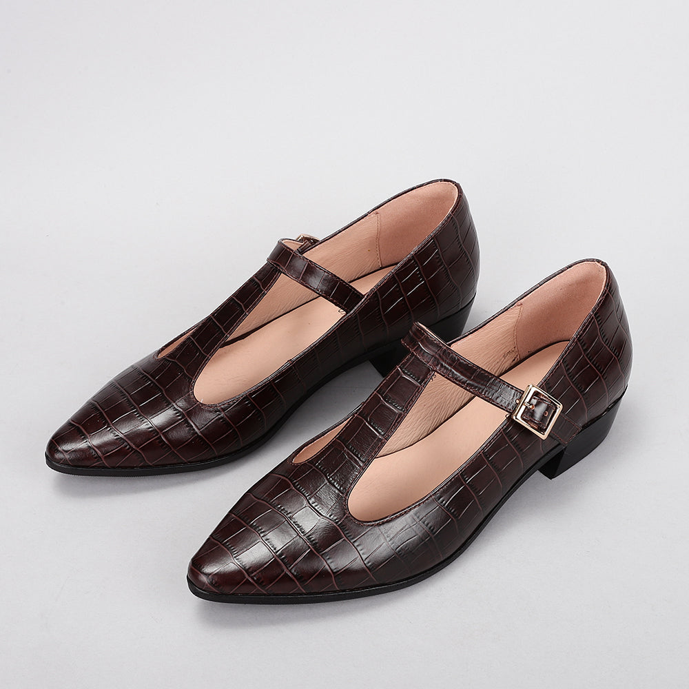 Carys - Espresso Croc - Naked Arches