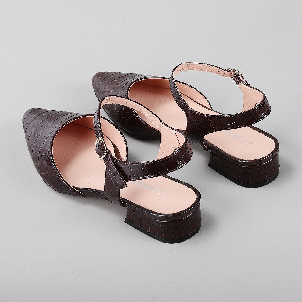 Coralie - Espresso Croc