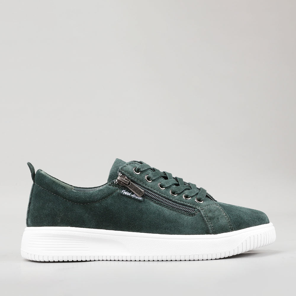 Nelly - Bottle Green Suede - Naked Arches