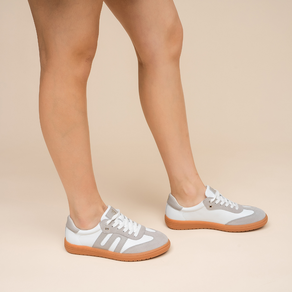 Juno - White Suede/Lt Grey - LE SANSA