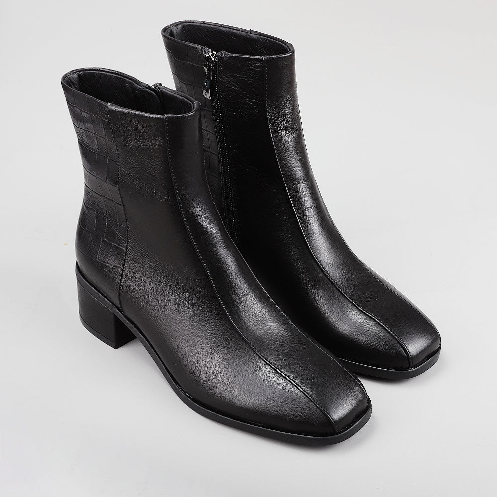 Spike - Black/Croc Print - Le Sansa