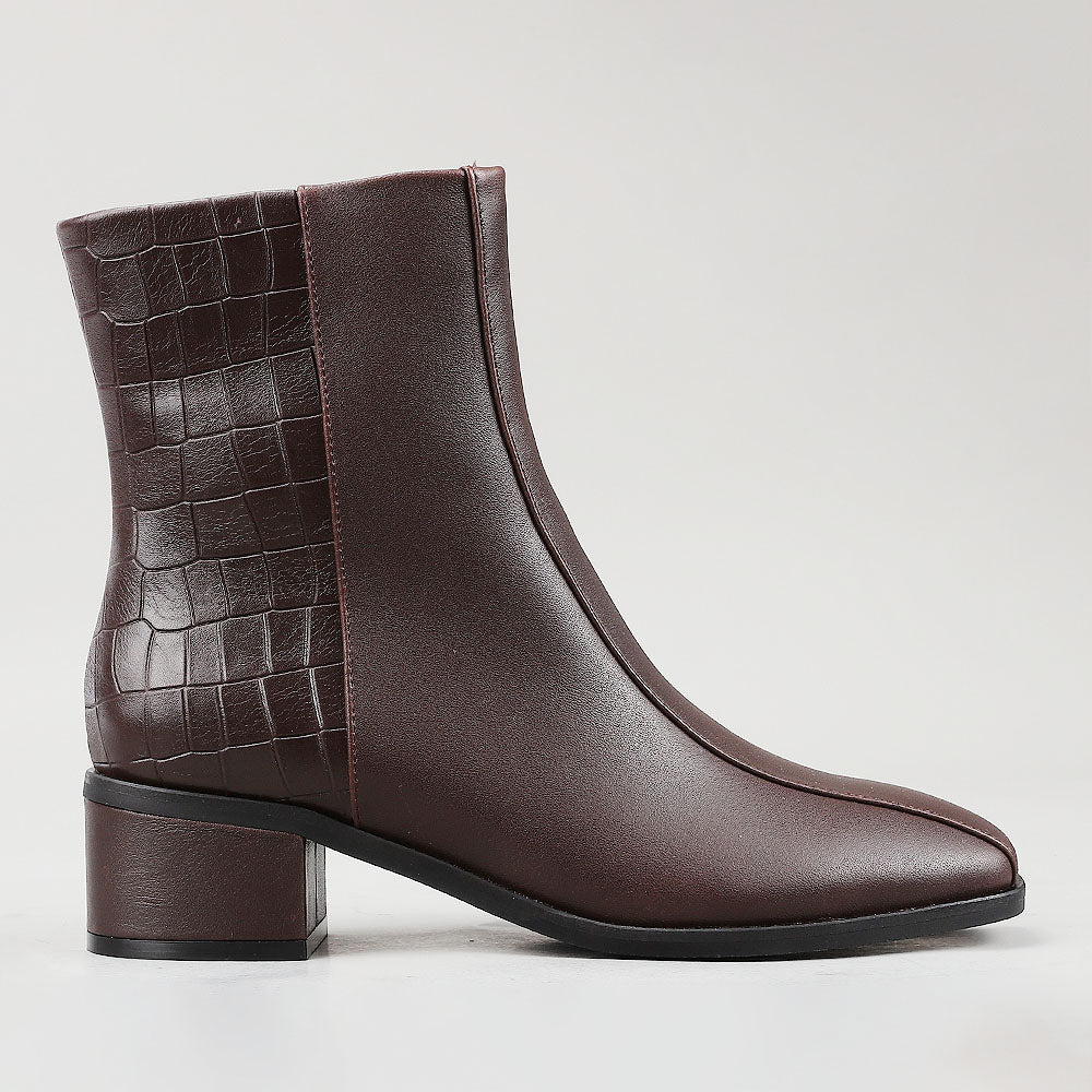 Spike - Chocolate/Croc Print - Le Sansa