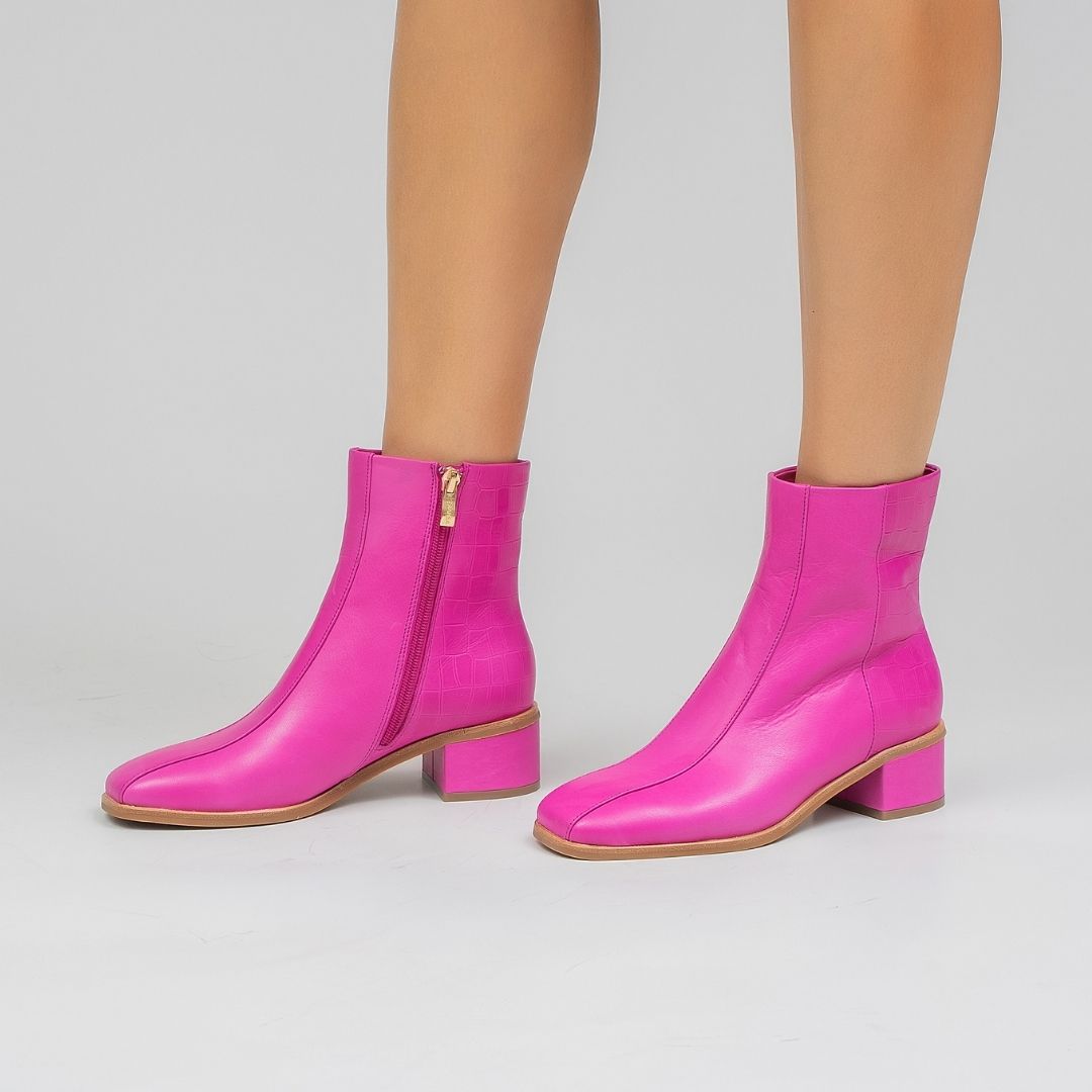 Spike - Hot Pink/Croc Print - Le Sansa