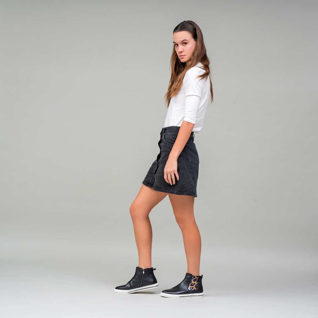 Indira - Black Leopard Gusset - LE SANSA