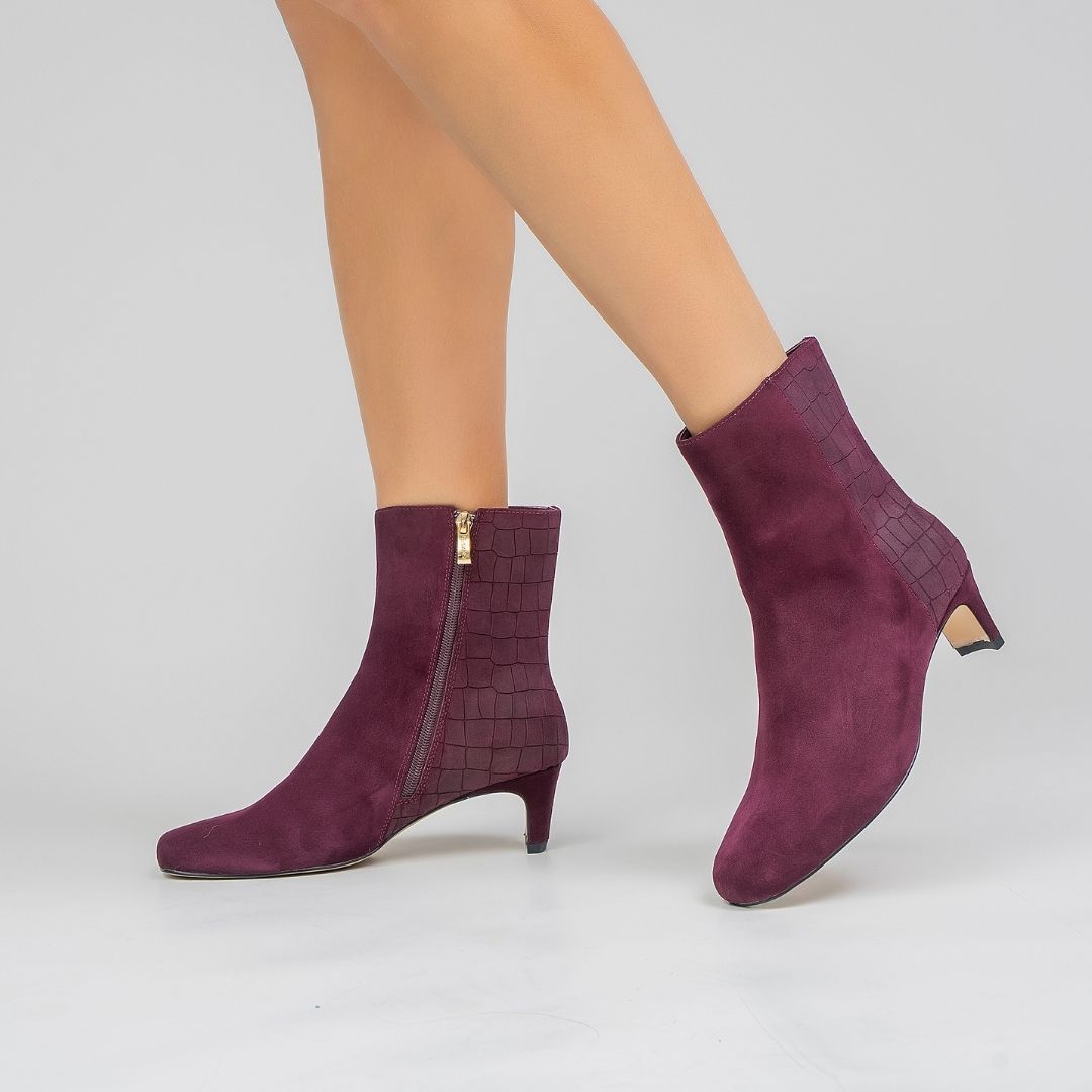 Vesper - Burgundy Suede - Le Sansa