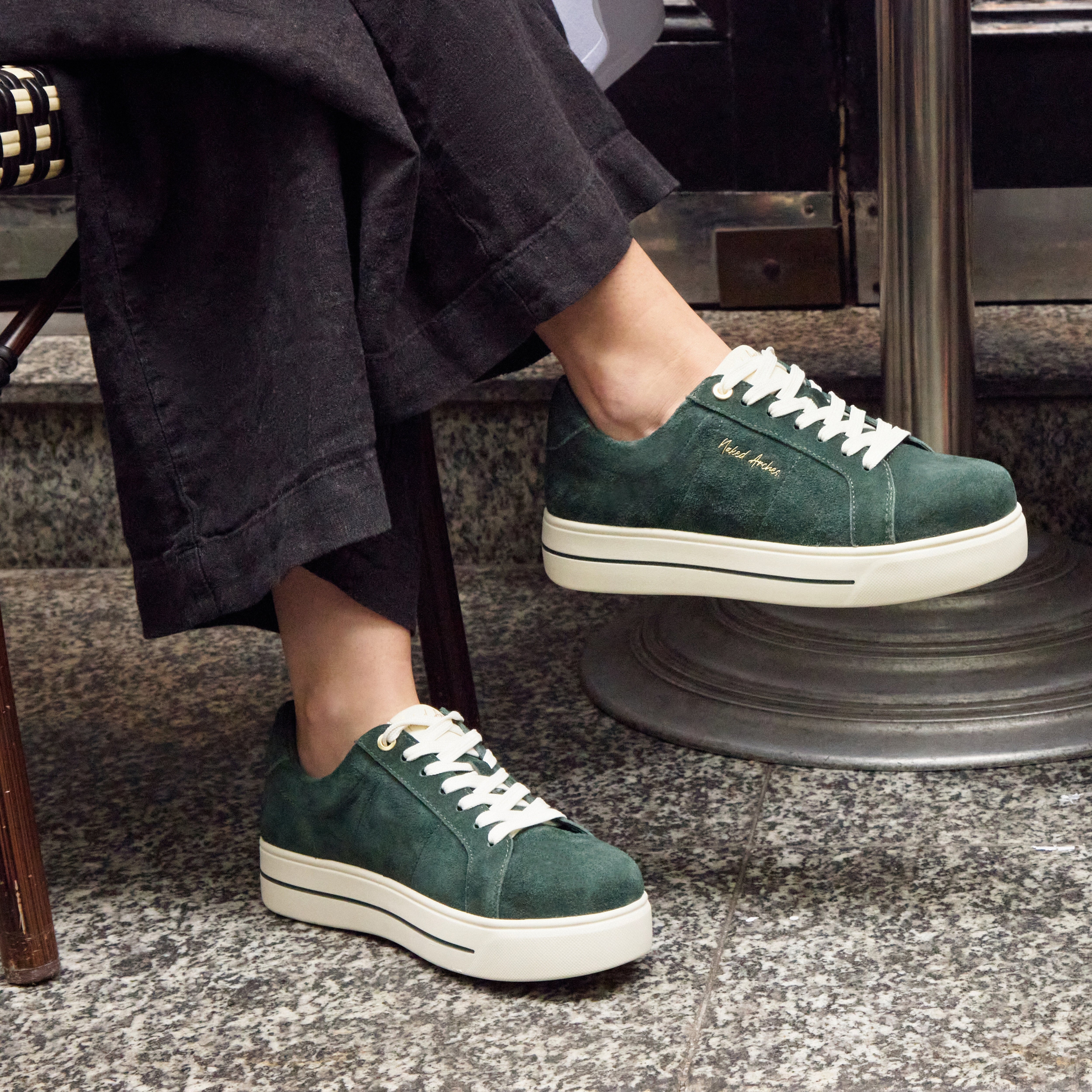 Azealia - Dk Green Suede - Naked Arches