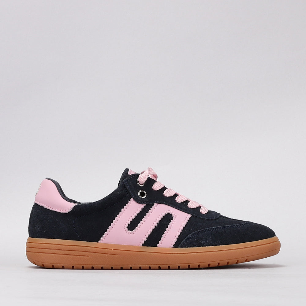 Juno - Navy Suede/Baby Pink