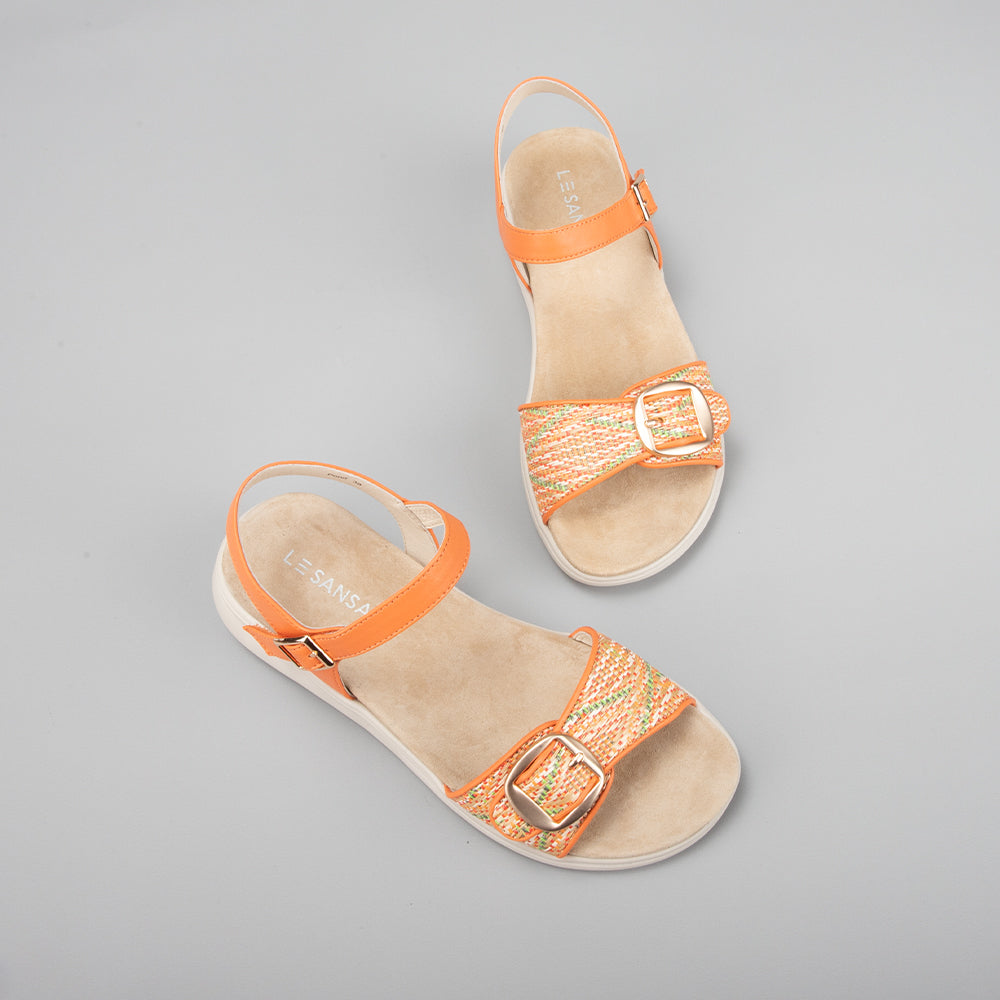 Pond - Orange/Leather Rafia