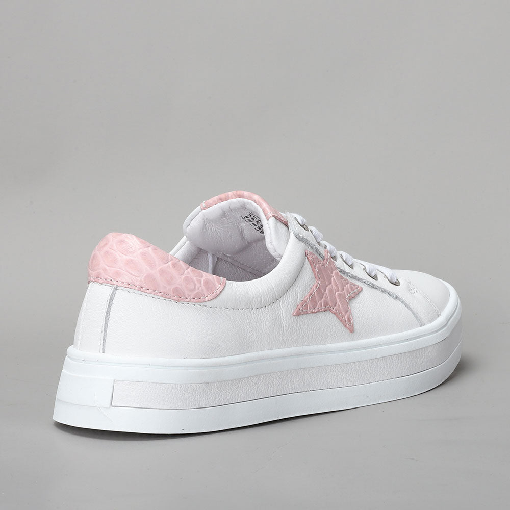 Savis - White/Pink Croc