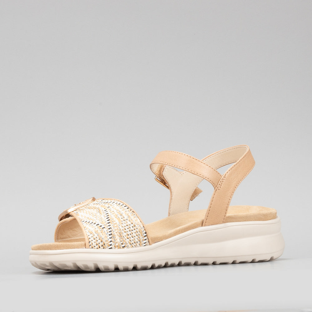 Pond - Beige/Leather Rafia