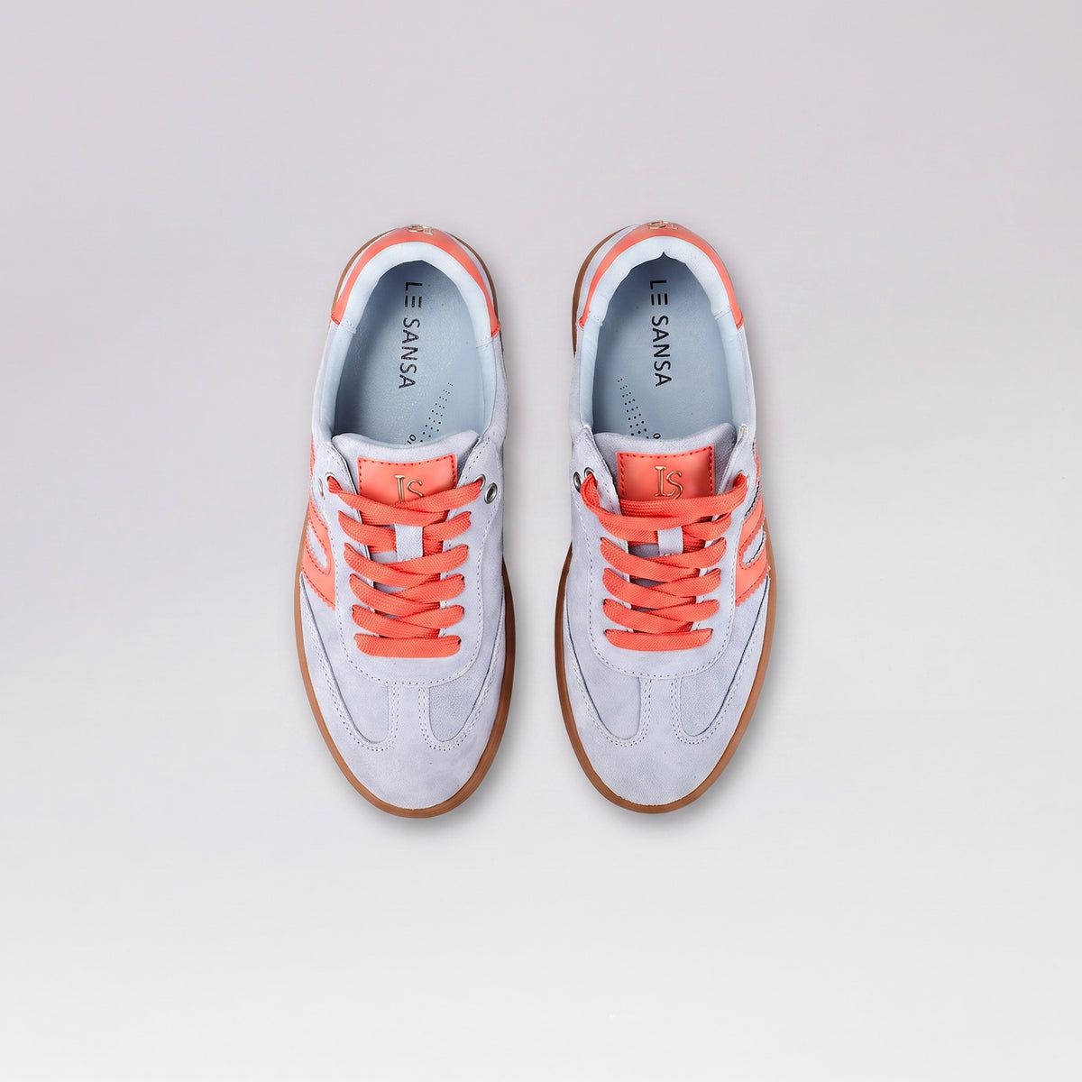 Juno - Pale Blue Suede/Orange - LE SANSA