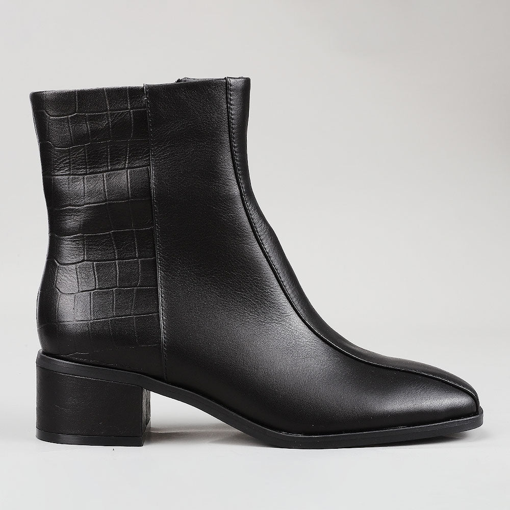 Spike - Black/Croc Print - Le Sansa