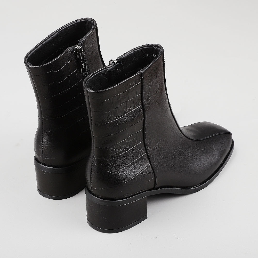 Spike - Black/Croc Print - Le Sansa