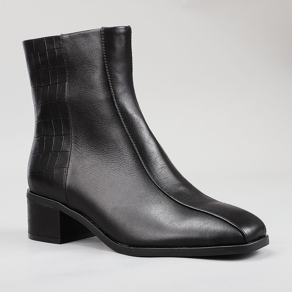 Spike - Black/Croc Print - Le Sansa