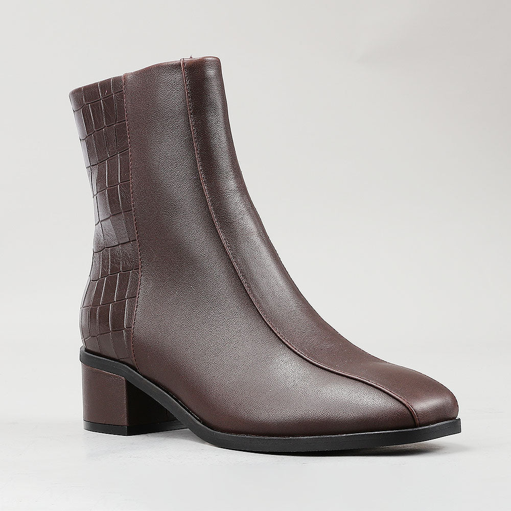 Spike - Chocolate/Croc Print - Le Sansa