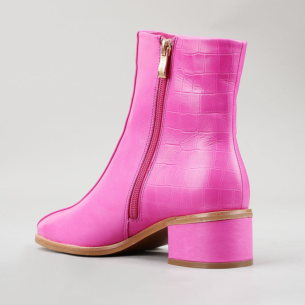 Spike - Hot Pink/Croc Print - Le Sansa