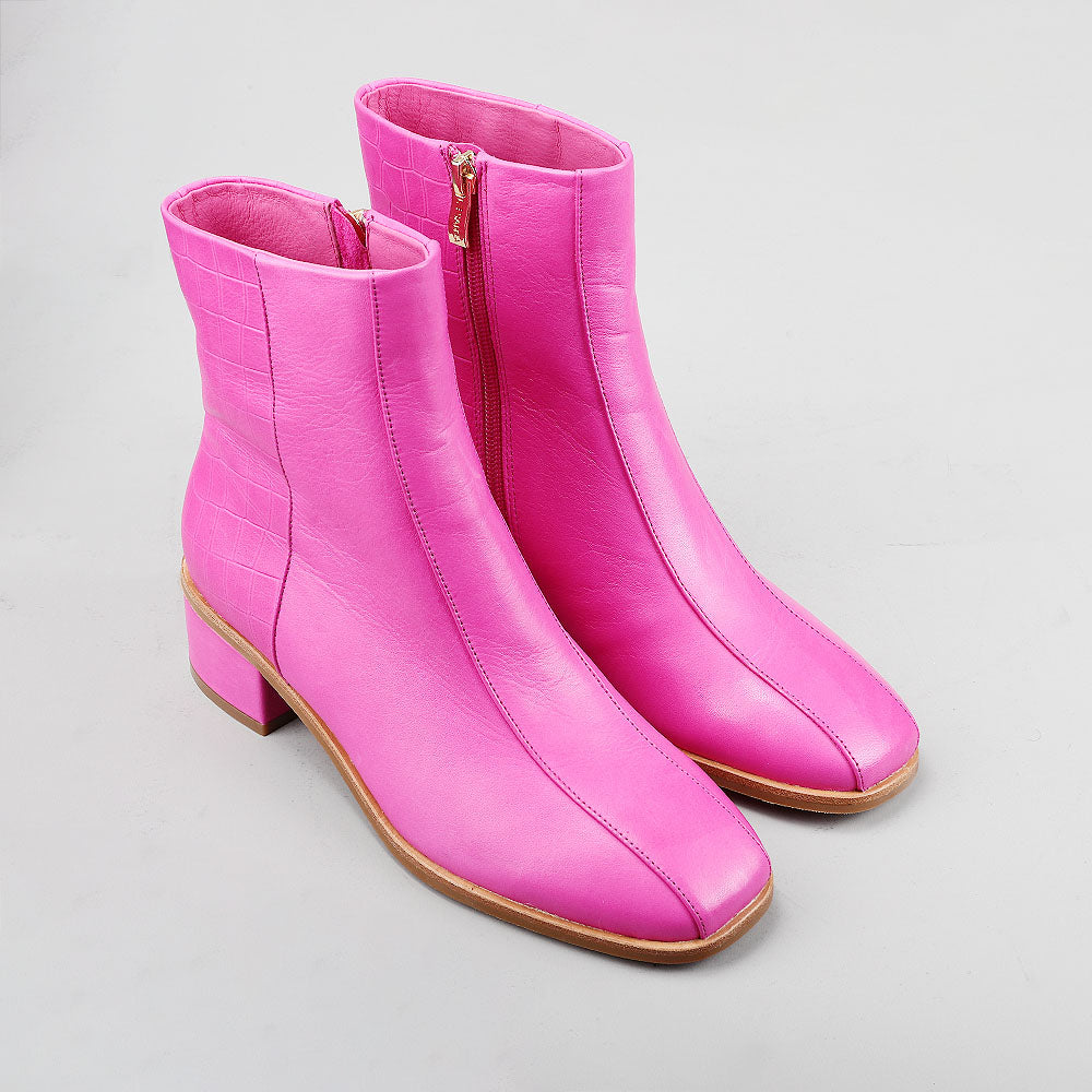 Spike - Hot Pink/Croc Print - Le Sansa