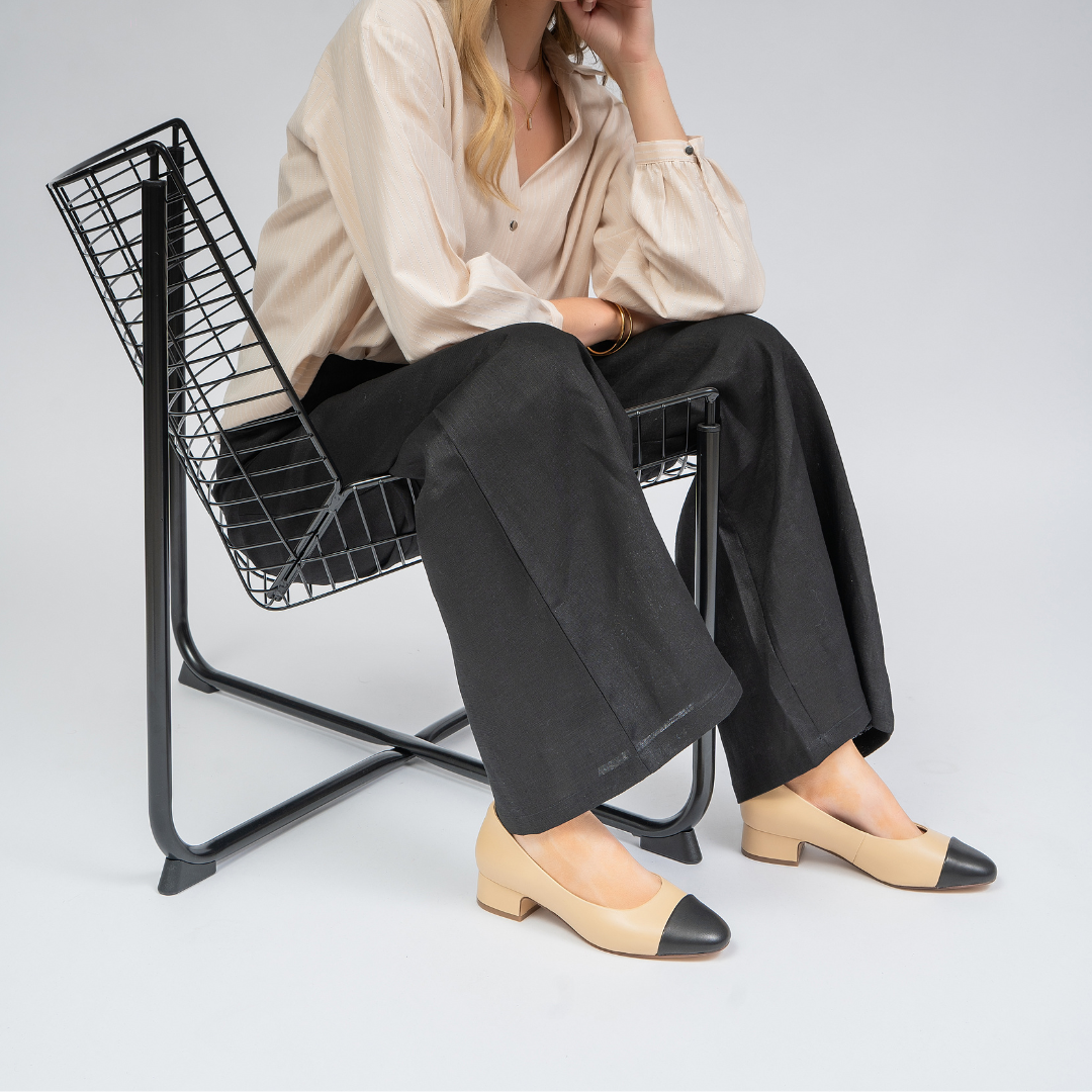 Eliska - Apricot/Black